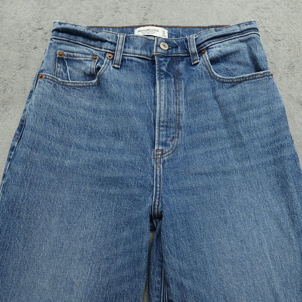 Abercrombie & Fitch Blue Wide Leg Jeans - Picture 14 of 16